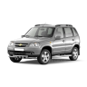 Защита порогов с алюм. фигурной площадкой d63мм (НПС) CHEVROLET Niv@ (2009-н.в.), L@DA Niv@ (2020-н.в.), L@DA Niv@ Travel (2021-н.в.) купить недорого с доставкой в Брянск