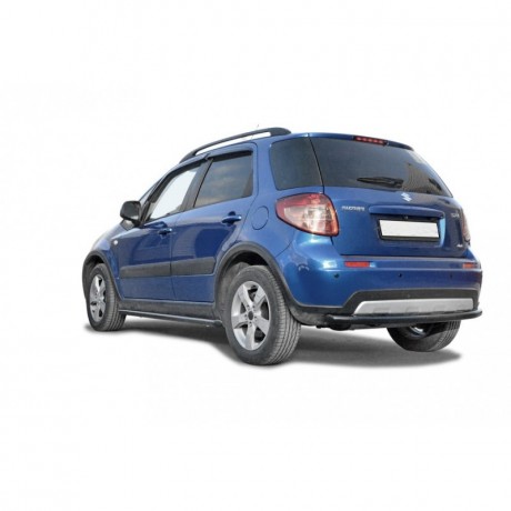 Защита заднего бампера «Труба» (d76) для Suzuki SX4 Classic рестайлинг (2009-2014)(Окрашенное) купить недорого с доставкой в Брянск